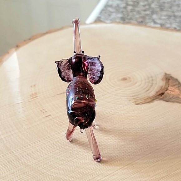 Vintage Art Glass Hand Blown Elephant - Picture 3 of 4